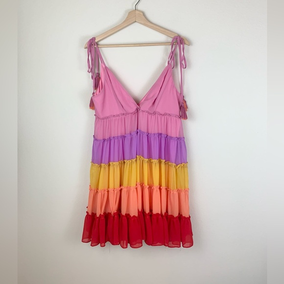 LFD Dresses & Skirts - NWOT | LFD Tiered Rainbow Mini Sundress | summer party dress